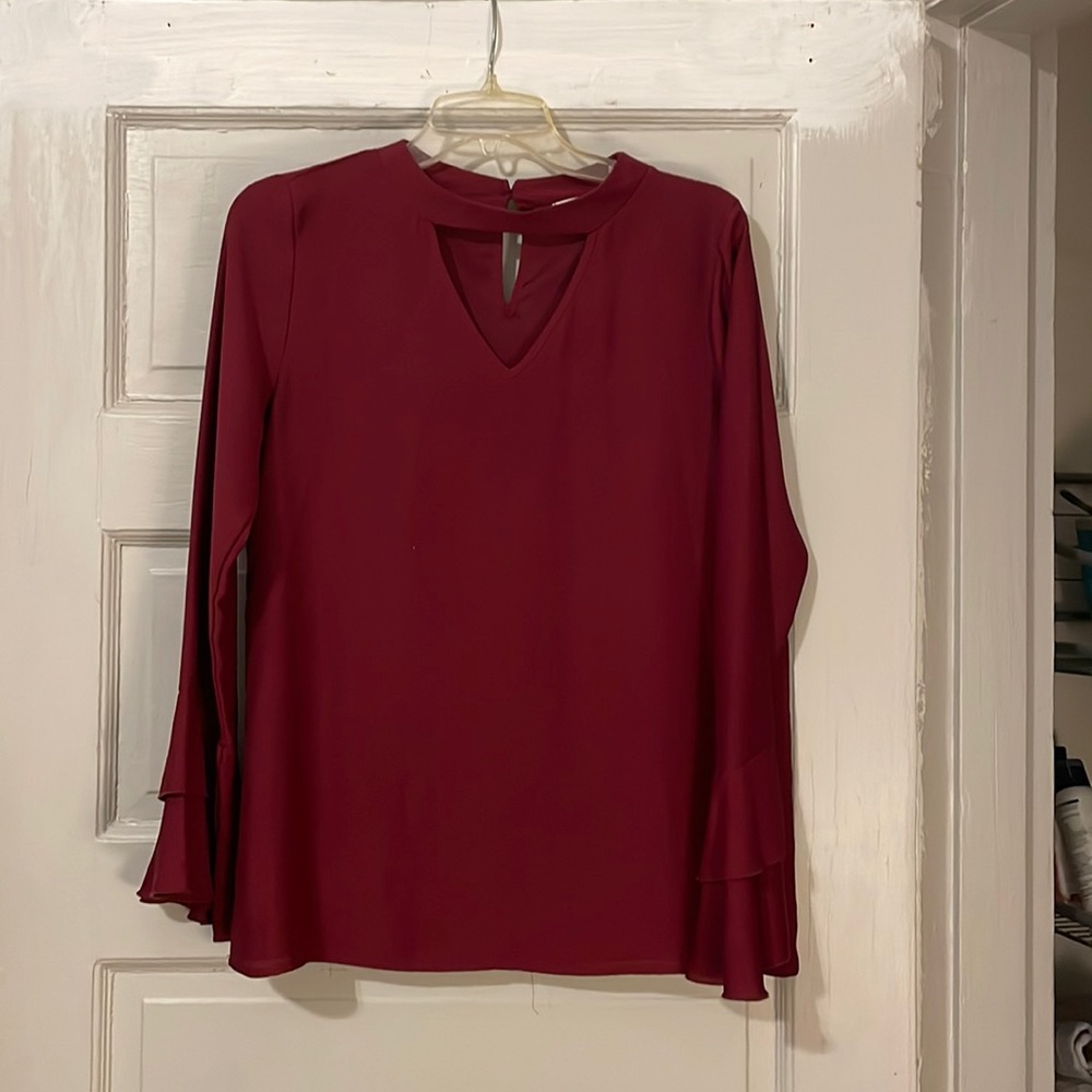 Burgundy blouse